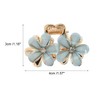 Unique Bargains Fashion Double Flower Hair Clips Hairdo Clip 1 Pc - 4 of 4