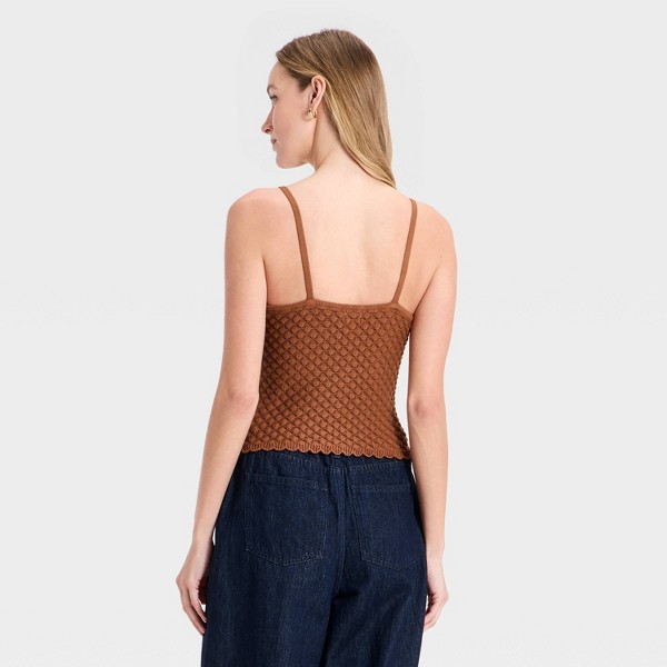 Top de tirantes con punto calado para mujer - A New Day™ 2