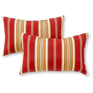 Kensington Garden 2pc 19"x12" Rectangular Outdoor Lumbar Pillows - 1 of 4