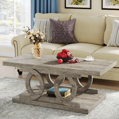 Hommoo Farmhouse Coffee Table, 47