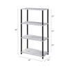 Lyngins 4-Tier KD Bookshelves,Powder Coating Shelving Units with 15mm Thick Panel,Metal Frame,Wood Open Bookcases for Living Room,Office - 3 of 4