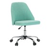 DOMETOUR 1Pc Modern Fabric Armless Adjustable Swivel Office Desk Chairs with Wheels - 2 of 4
