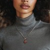 Ross-Simons 1.80 ct. t.w. Garnet Heart Toggle Necklace in Sterling Silver - 2 of 3