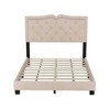 Full Size Upholstered Platform Bed with Tufted Headboard - 4 of 4