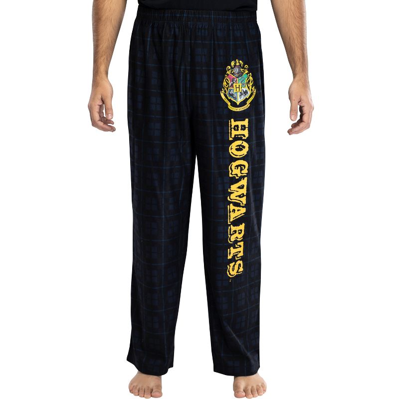 Harry Potter Adult Mens' House Crest Plaid Pajama Pants - All 4 Houses Gryffindor Ravenclaw Slytherin Hufflepuff, 1 of 5