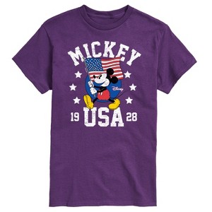 Men's - Disney - Mickey Mouse USA Flag 1928 Short Sleeve Graphic T-Shirt - 1 of 4