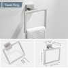 Towel Holder & Toilet Paper Holder Brushed, Bathroom Hardware Set, Stainless Steel Hand Towel Ring Bar,2 Pcs - 4 of 4