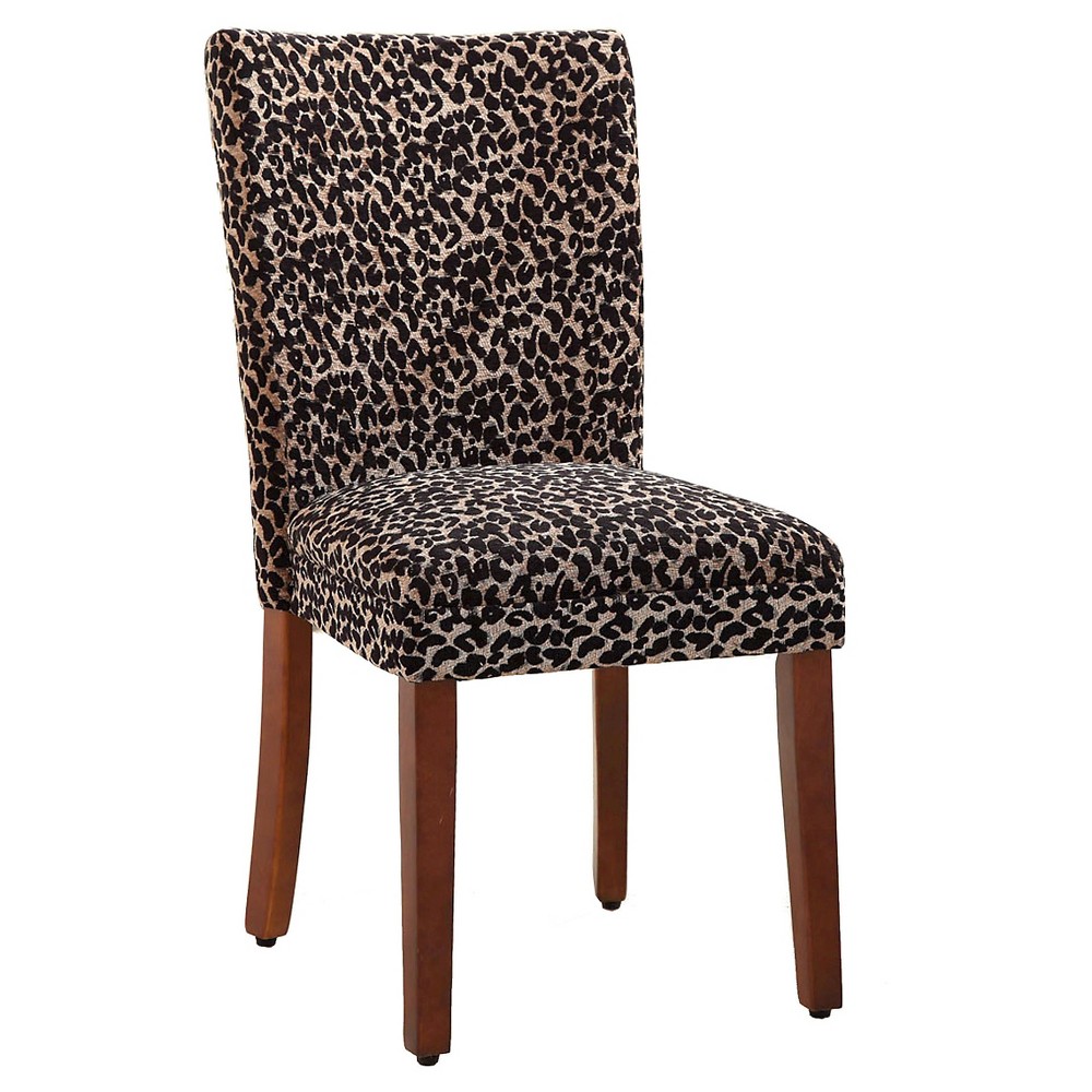 Set of 2 Parsons Pattern Dining Chair Wood Cheetah - HomePop was $204.99 now $153.74 (25.0% off)