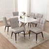 Bekrvio High-Back Faux Leather Dining Chairs Set of 4/6 - Modern Sturdy, Upholstered with Deep Sponge Seat, Metal Legs for Kitchen/Dining/Living Room - 3 of 4