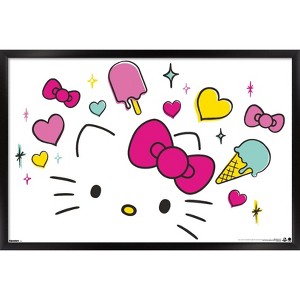 Trends International Hello Kitty: 2016 General - Sweet and Simple Kitty Framed Wall Poster Prints - 1 of 4