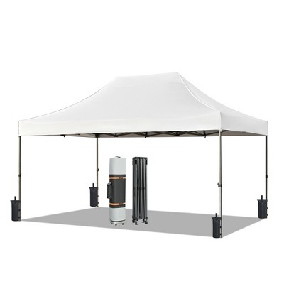 10x20 Pop Up Canopy with Sidewalls Outdoor Canopy Tent Heavy Duty Party Tent with Roller Bag, Height Adjustable, Weatherproof UV Defense-ModernLuxe