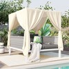 YOOCOZZ Outdoor Sun Lounger & Sunbed Made of Rubber Core Rope and Iron with Canopy and Curtain - 2 of 4