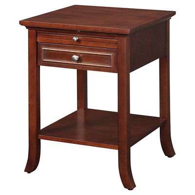 American Heritage Logan End Table With Drawer/slide Mahogany ...