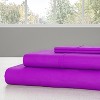 Hastings Home Twin Size Brushed Microfiber 3 Piece Bed Sheet and Linen Set with Stain Resistant Fitted and Flat Sheets - Purple - 4 of 4