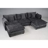 3-Seat U-Shaped Modern Cloud Couch - Chenille Modular Sectional with Deep Seat, 2 Ottoman & 4 Pillows for Home/Apartment Spaces - 2 of 2