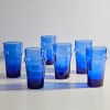 11oz Moroccan Beldi Handblown Drinking Glass Blue - Verve Culture - image 2 of 3
