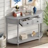 NicBex Console Table with 2 Drawers and 1 Open Bottom Storage Shelf,Stylish Entryway Table with Round Knobs,Modern Couch Table for Living Room - 2 of 4