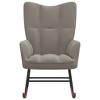 vidaXL Rocking Chair Light Gray Velvet - image 2 of 4