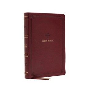 Nrsv, Catholic Bible, Standard Large Print, Leathersoft, Red, Comfort Print - by  Catholic Bible Press (Leather Bound) - 1 of 1