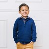 Hope & Henry Boys' Organic Long Sleeve Hooded Half Zip Sweater, Kids - 2 of 4