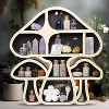Attop Wooden Mushroom Floating Shelves, Crystal Display Shelf for Wall, Cute Mushroom Wall Decor, Rock Gem Stone Storage Organizer - 4 of 4