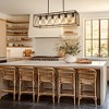 DORESshop 6-Light Brown/Oil Rubbed Bronze Farmhouse Chandelier, Large Industrial Kitchen Island Pendant Light for Dining Room - 4 of 4