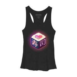 Women's Design By Humans I Love Sushi Pink Glow By EranFowler Racerback Tank Top - 1 of 2
