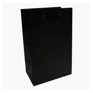 Bows And Sparkles XS Jr Tote Gift Bag Black - 1 of 3