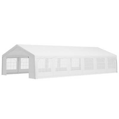 Outsunny 40' x 20' White Steel Frame Party Tent