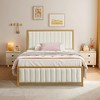 VECELO Upholstered Bed Frame with Headboard & Footboard, Heavy Duty Steel Slats, No Box Spring Needed - 4 of 4