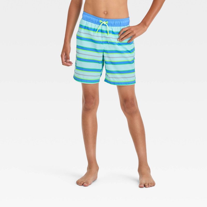 Boys&#39; Striped Swim Shorts - Cat &#38; Jack&#8482;, 1 of 5