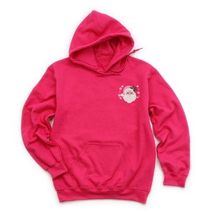 Embroidered Pink Santa Hat - Women's Graphic Hoodie - 1 of 3