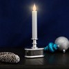 Northlight 9.25" Pre-Lit LED White and Silver Lighted Christmas Candle Lamp - Set of 4 - image 2 of 4