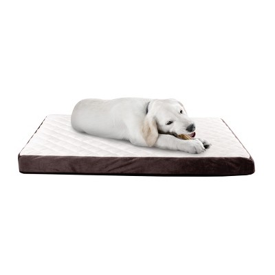 Pet Adobe Odor-Resistant Bamboo Charcoal-Infused Pet Bed - 36" x 27", Brown/White