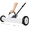 Garvee Quick Release Magnetic Sweeper with Wheels Adjustable Magnetic Sweeper with 30LBS Capacity for Nails Screws Collection 24 inches - 3 of 4
