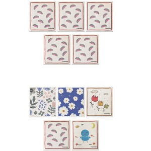 Unique Bargains Super Absorbent Lightweight Reusable Kitchen Dish Towels 10 Packs - 1 of 4