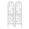 MAYEERTY 2 Pack Metal Garden Trellis 86.7 x 19.7 Inch Rustproof Climbing Plants Support Butterfly Deco Black Outdoor Flower - 4 of 4