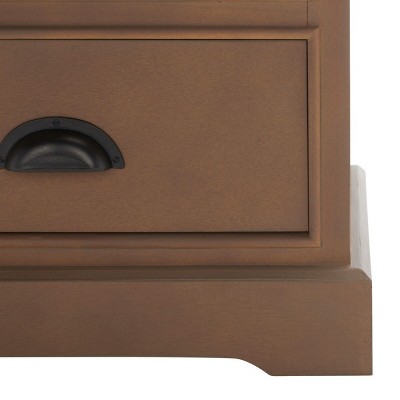 Transitional Beige Pine 3-Drawer Rectangular Side Table