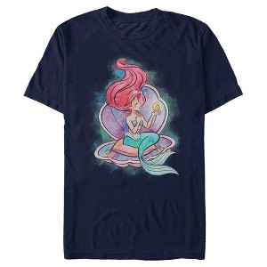 Men's The Little Mermaid Ariel Voice Watercolor T-Shirt - 1 of 4