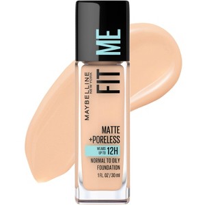 Maybelline Fit Me Matte + Poreless Oil Free Liquid Foundation - 1 fl oz - 1 of 4