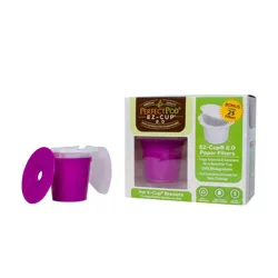 Perfect Pod EZ-Cup 2.0 Single-Serve Reusable Pod Filter Cup Starter Pack Includes 25 Paper Filters