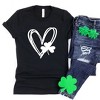 Simply Sage Market Women's Hand Drawn Heart With Shamrock Short Sleeve Graphic Tee - 3 of 3