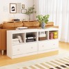 Kids Toy Storage Organizer Low Bookshelf for Nursery & Playroom, Wooden Kids Cabinet for Books and Toys, White - 2 of 4