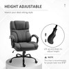Vynxaria Big and Tall Office Chair 500lbs Capacity Extra-Wide Seat Breathable Linen Fabric Tilt Function and Height Adjustment, Gray - 4 of 4