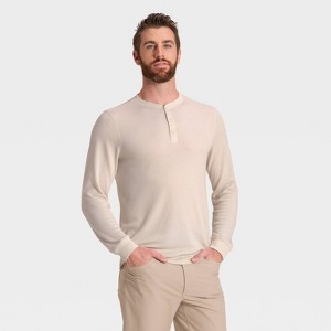 Men's Waffle Henley Shirt - All In Motion™ - 1 of 3