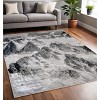 HomeRoots 5' X 8' Black And Silver Abstract Area Rug - 2 of 4