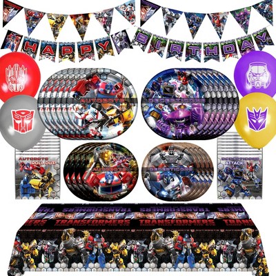 Treasures Gifted Transformers Birthday Decorations Complete Set for 32 Guests