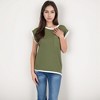 Anna-Kaci Women's Sleeveless Striped Knit Top with Contrast Trim and Chest Pocket Detail - 4 of 4