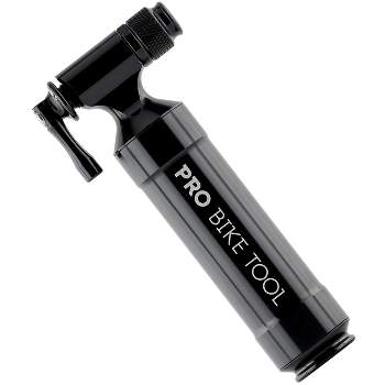 PRO BIKE TOOL CO2 Inflator for Bike Tires with Cartridge Storage Canister, Black