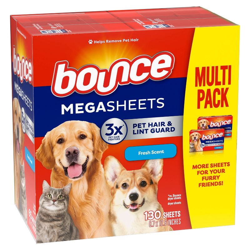 Bounce Fresh Scent Pet Hair and Lint Guard Mega Fabric Softener Dryer Sheets, 4 of 16